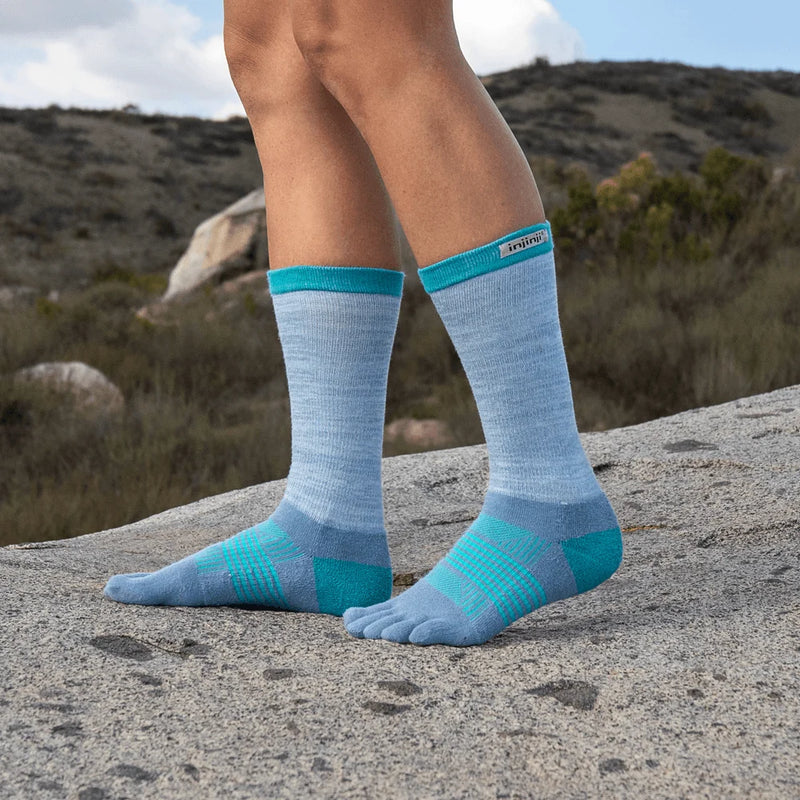 Injinji TRAIL Women’s Midweight Crew - Aqua