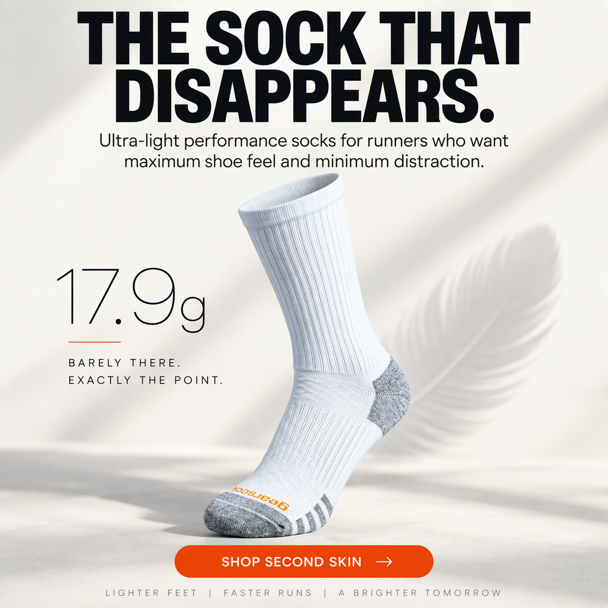 GearSocks Second Skin Running Socks - Crew