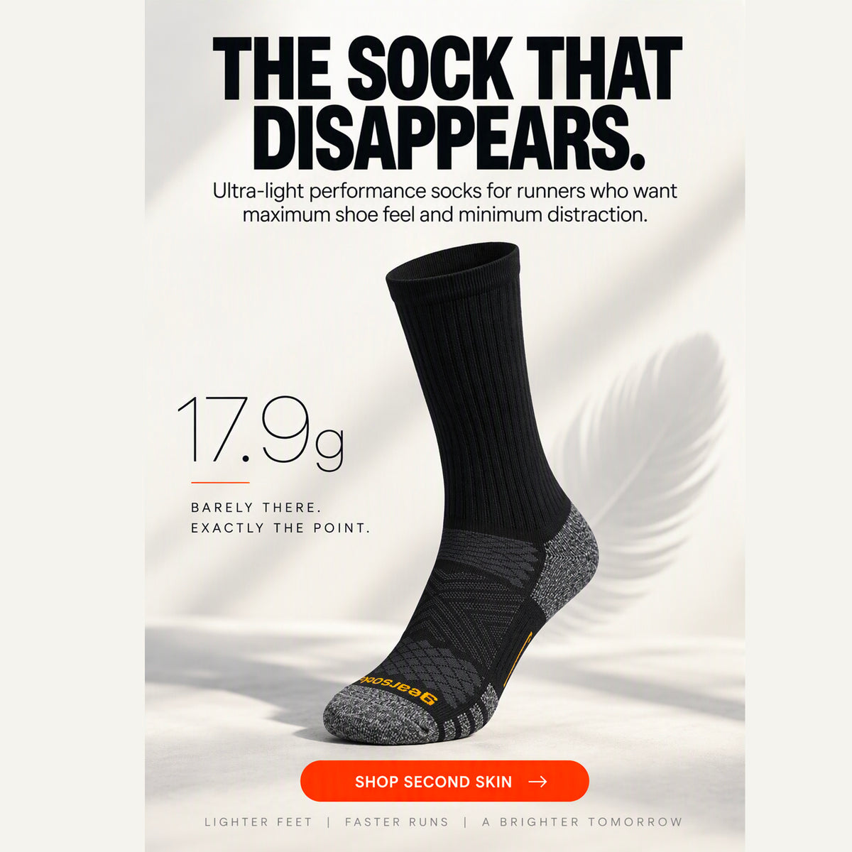 GearSocks Second Skin Running Socks - Crew