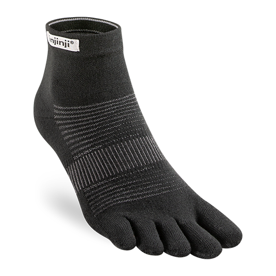 Injinji RUN Original Weight Mini Crew - Black