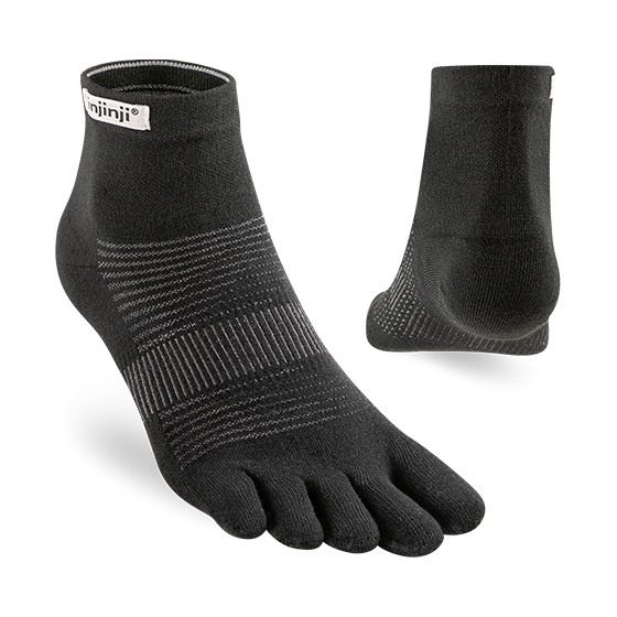 Injinji RUN Original Weight Mini Crew - Black