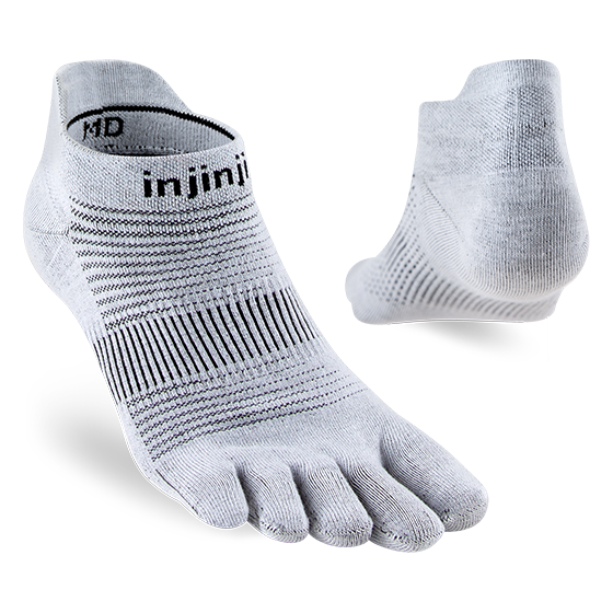 Injinji RUN Original Weight No Show - Grey