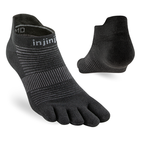 Injinji RUN Lightweight No Show - Black