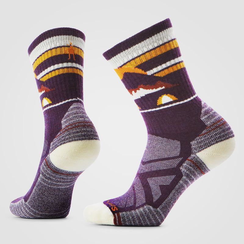 Smartwool Hike Women’s Mountain Moon Crew Socks - Purple Iris