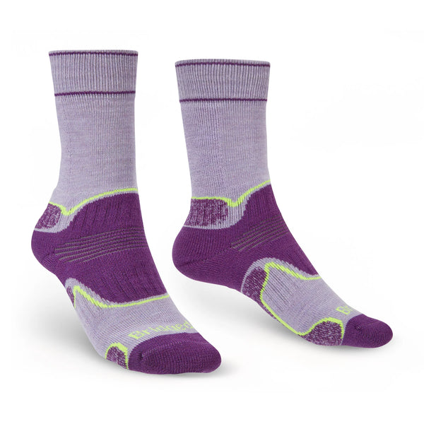 Bridgedale Women's MERINO Performance HIKE Socks (Lilac Purple)