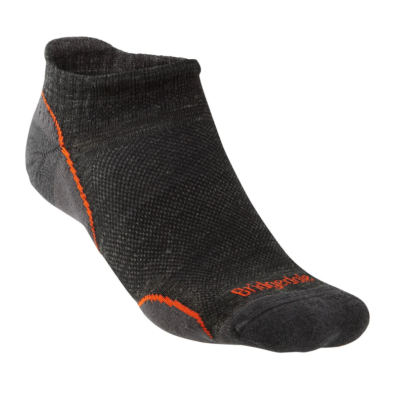 Bridgedale Men's HIKE T2 MERINO PERFORMANCE Low Socks - Dark Grey/Orange