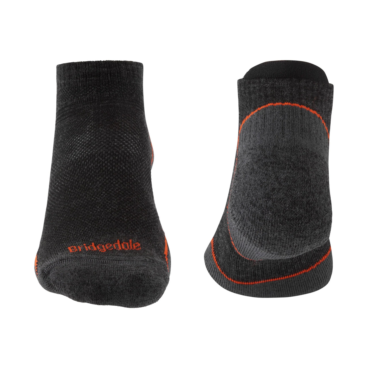 Bridgedale Men's HIKE T2 MERINO PERFORMANCE Low Socks - Dark Grey/Orange