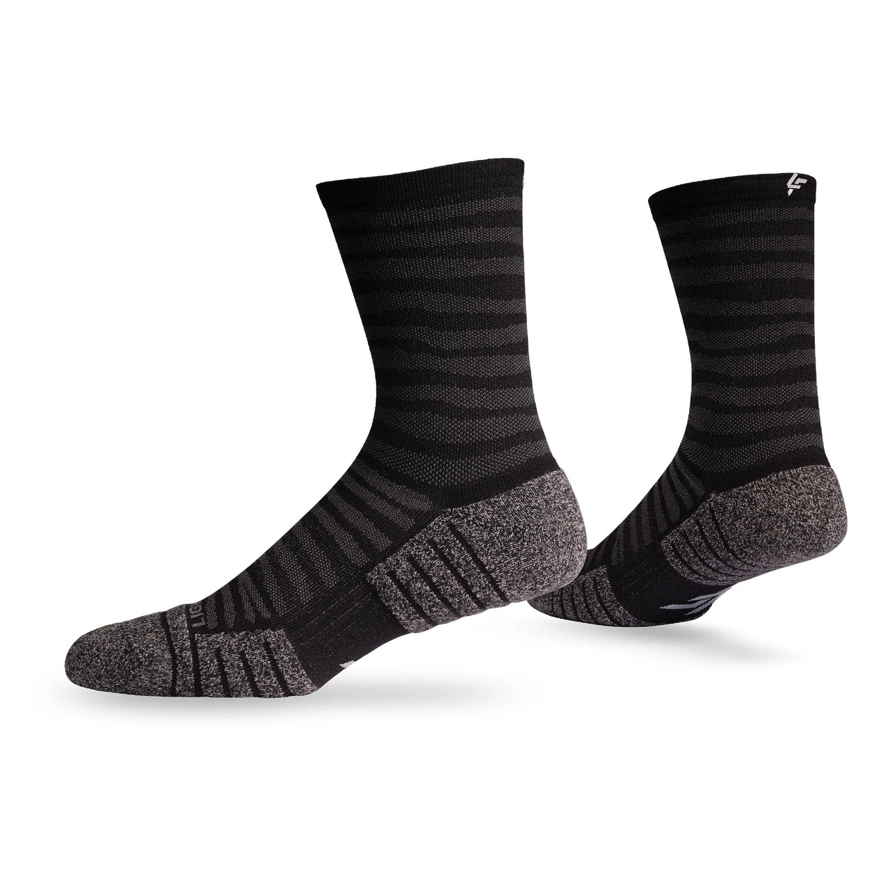 Lightfeet Performance Sports Socks - Raster Half Crew (Black)