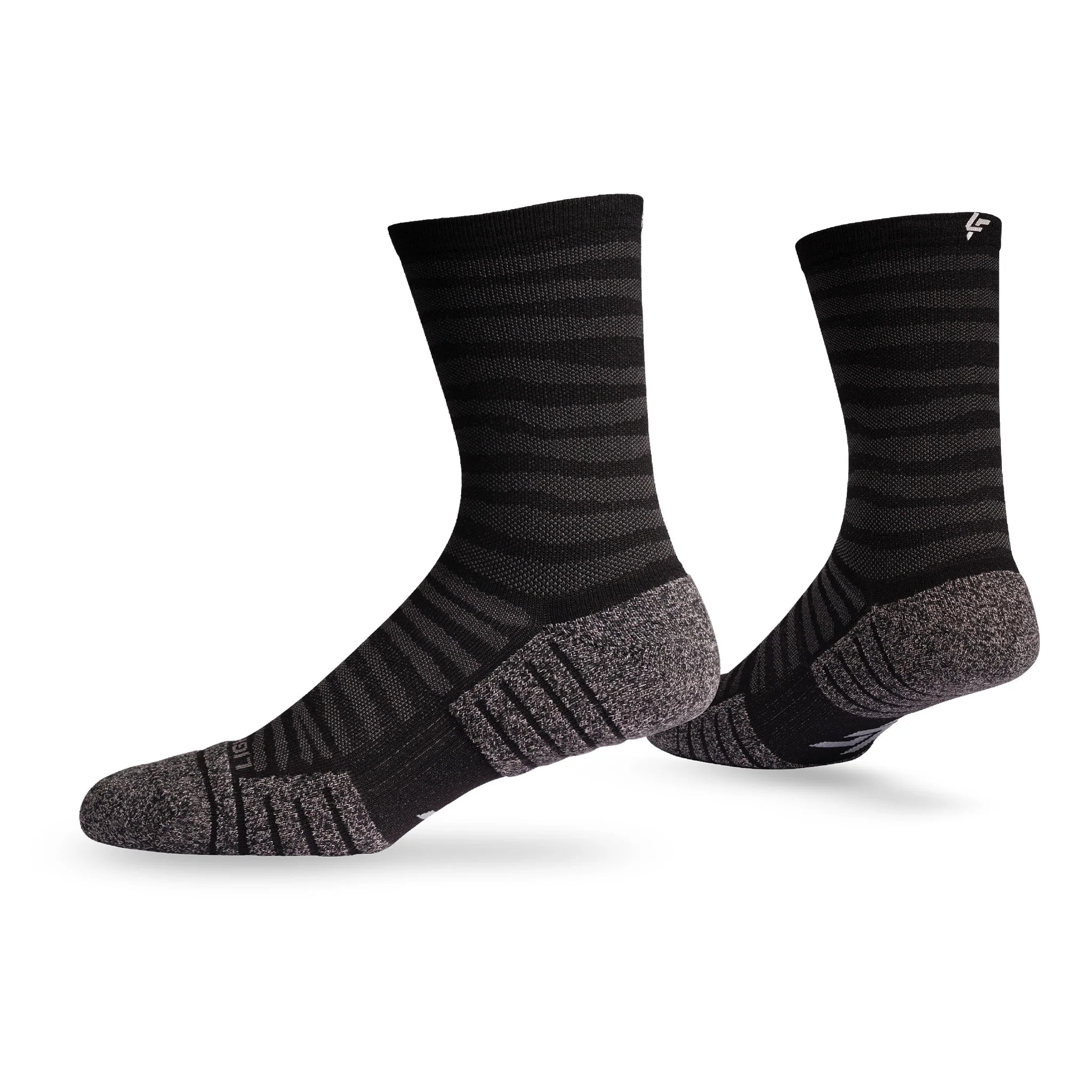 Lightfeet Performance Sports Socks - Raster Half Crew (Black)