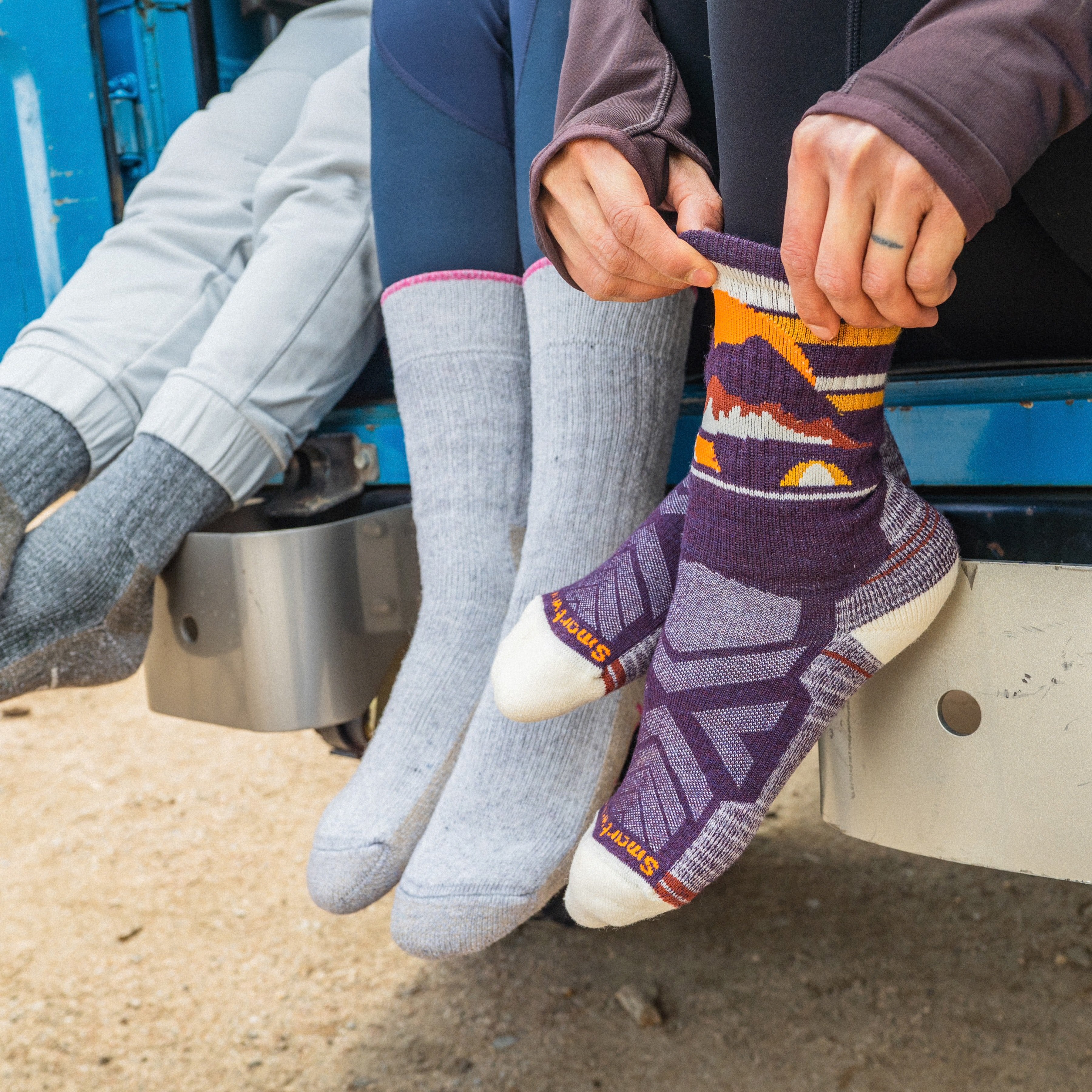 Smartwool Hike Women’s Mountain Moon Crew Socks - Purple Iris