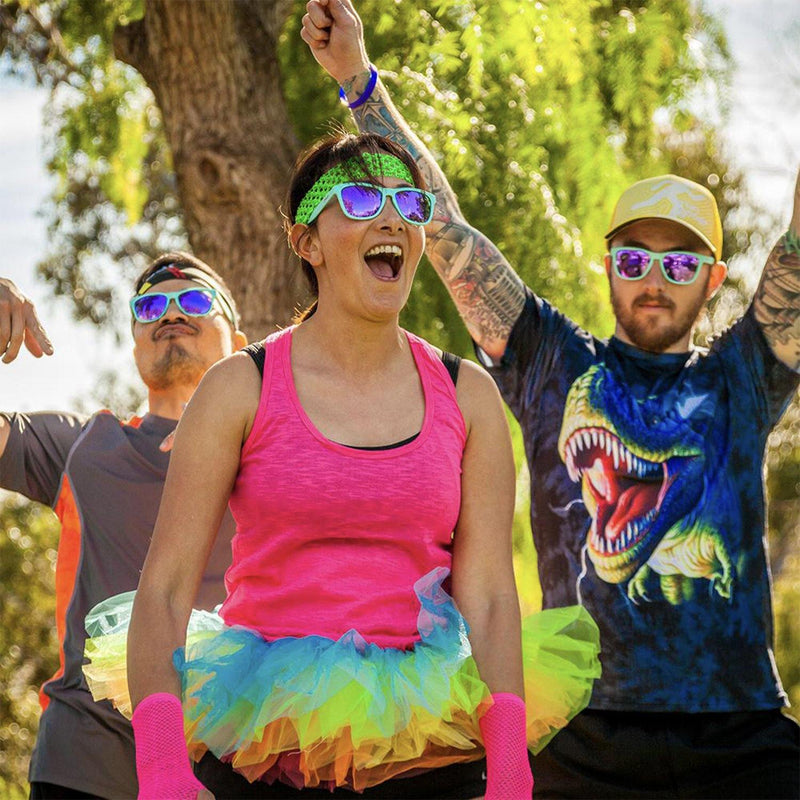 Goodr Sunglasses - Electric Dinotopia Carnival - socksforliving.com