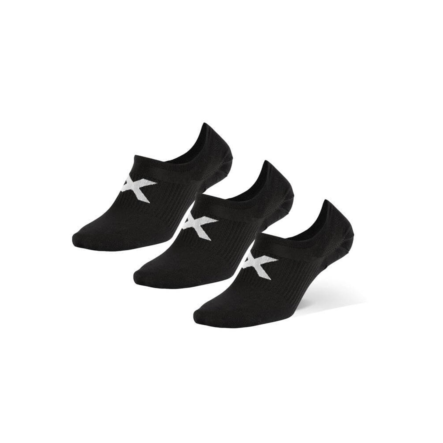 2XU Invisible Socks - 3 Pack (Black)
