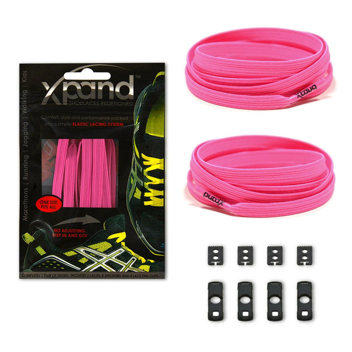 XPand Original No-Tie Shoe Laces (Neon Pink)
