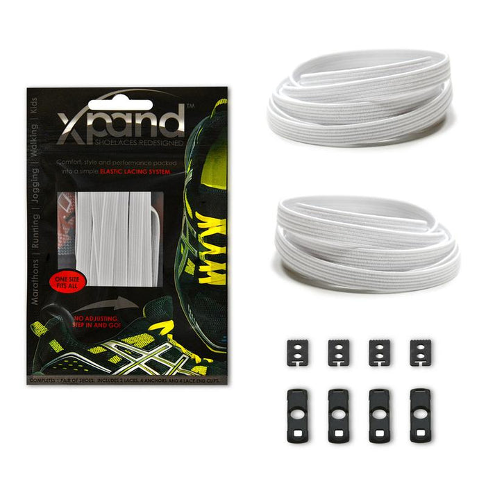 XPand Original No-Tie Shoe Laces (White)