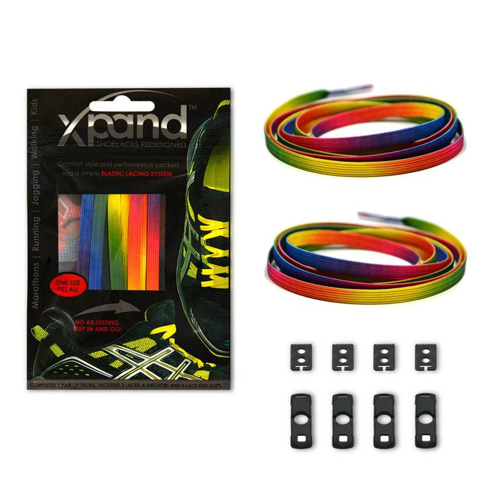 XPand Original No-Tie Shoe Laces (Rainbow)