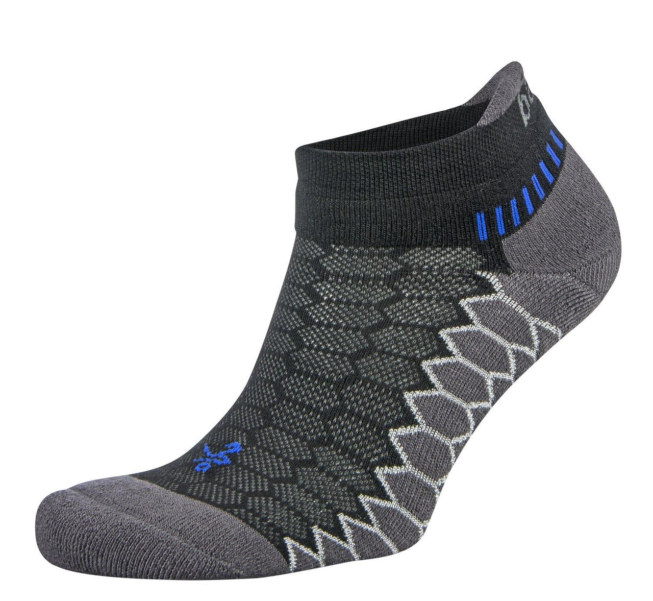 Balega Silver No Show - Black/Carbon - socksforliving.com