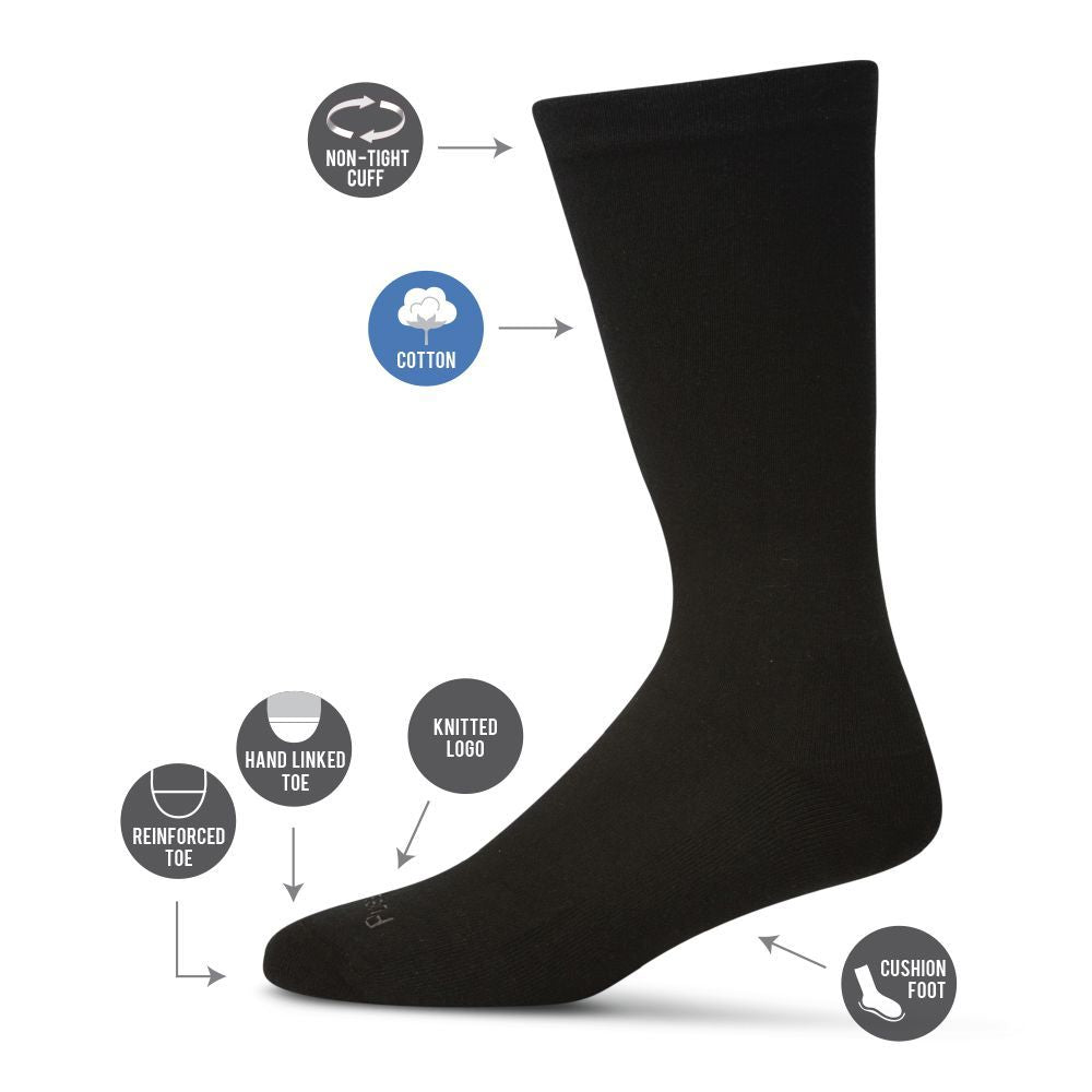 Pussyfoot Non Tight Cushioned Health Socks - Black