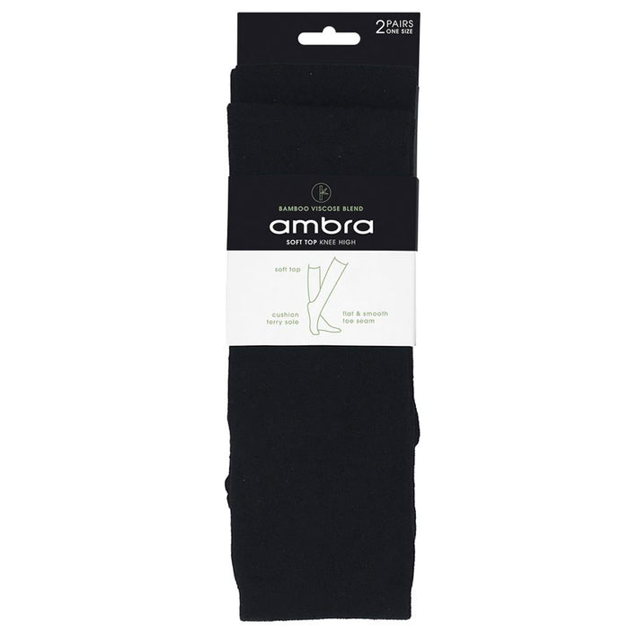 Ambra Bamboo Knee High Socks (2 Pack)