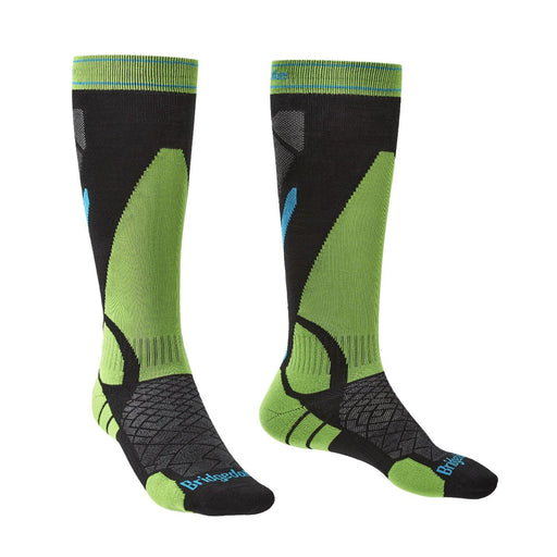 Bridgedale Men’s MERINO Performance Ski Socks (Green) - socksforliving.com