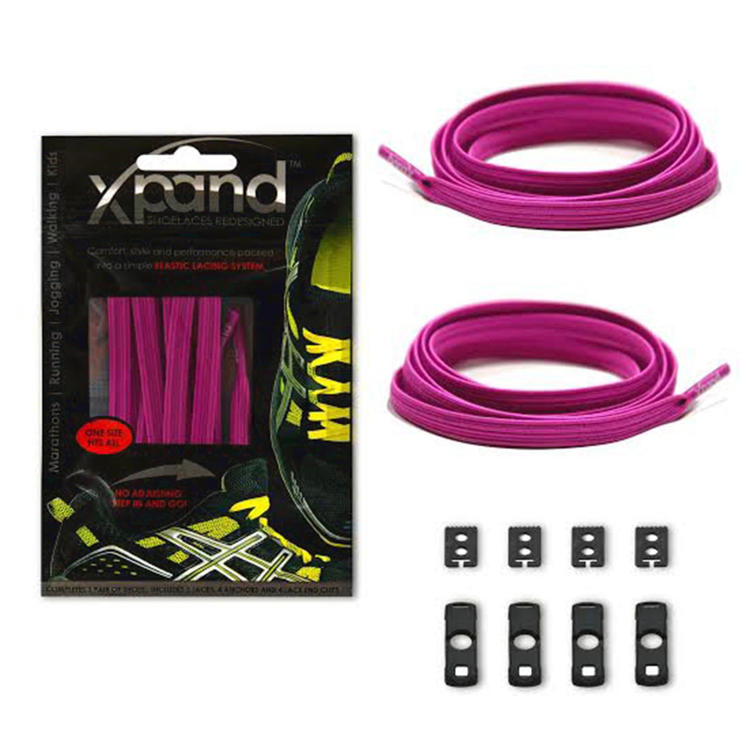 XPand Original No-Tie Shoe Laces (Magenta)