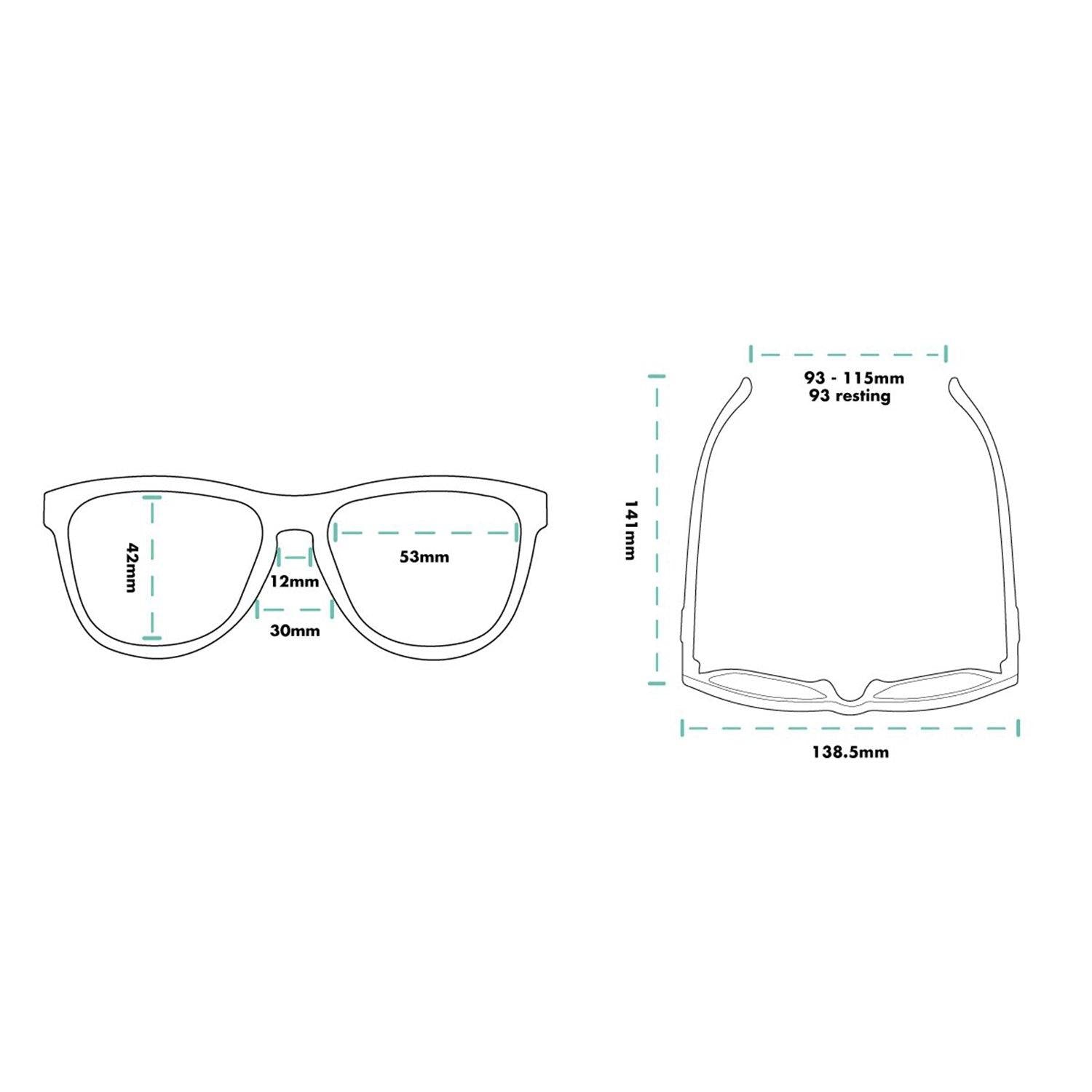 Goodr Sunglasses - Electric Dinotopia Carnival - socksforliving.com