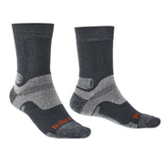 Bridgedale MERINO Performance HIKE Socks (Midweight Gunmetal) - socksforliving.com