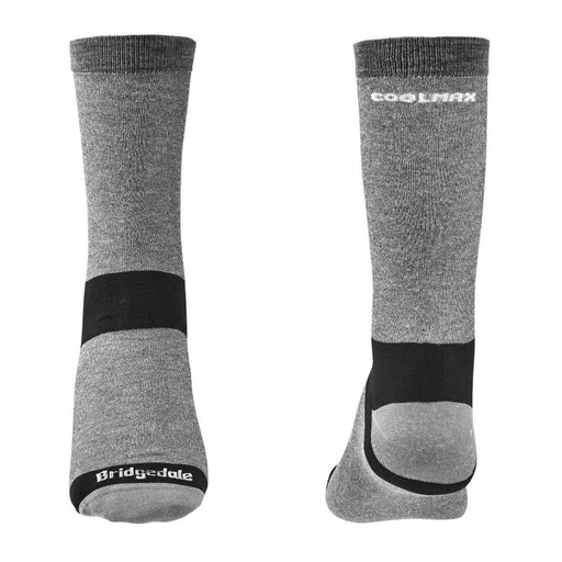 Bridgedale LINER Coolmax® Socks - 2 Pack (Grey) - socksforliving.com