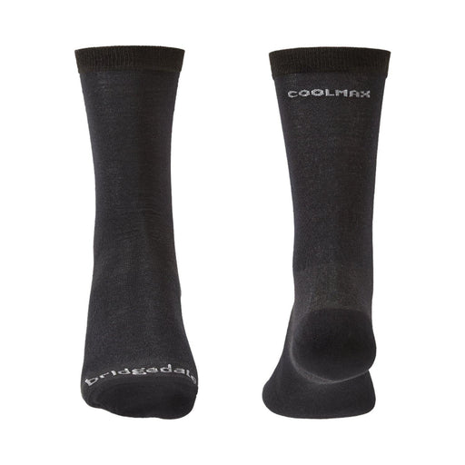 Bridgedale LINER Coolmax® Socks - 2 Pack (Black) - socksforliving.com