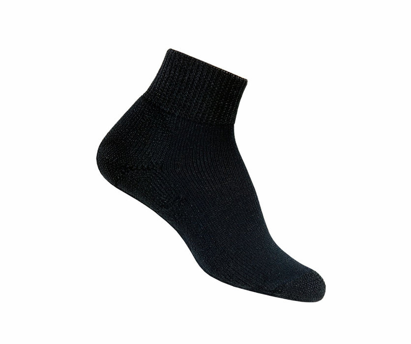 Thorlo Men's Diabetic Socks (Padds) MiniCrew - Black (HPMM)