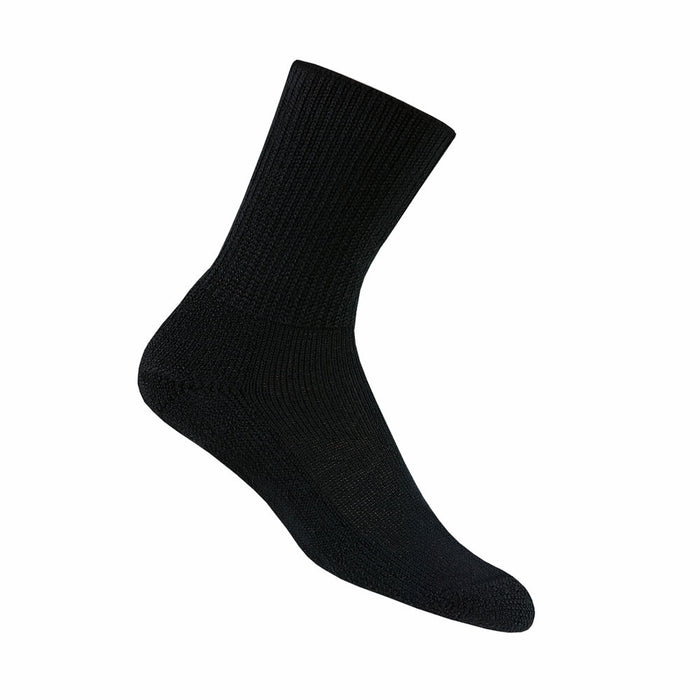 Thorlo Men's Diabetic Socks (Padds) Crew - Black (HPXM)