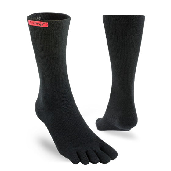 Injinji SPORT Crew Socks - Black