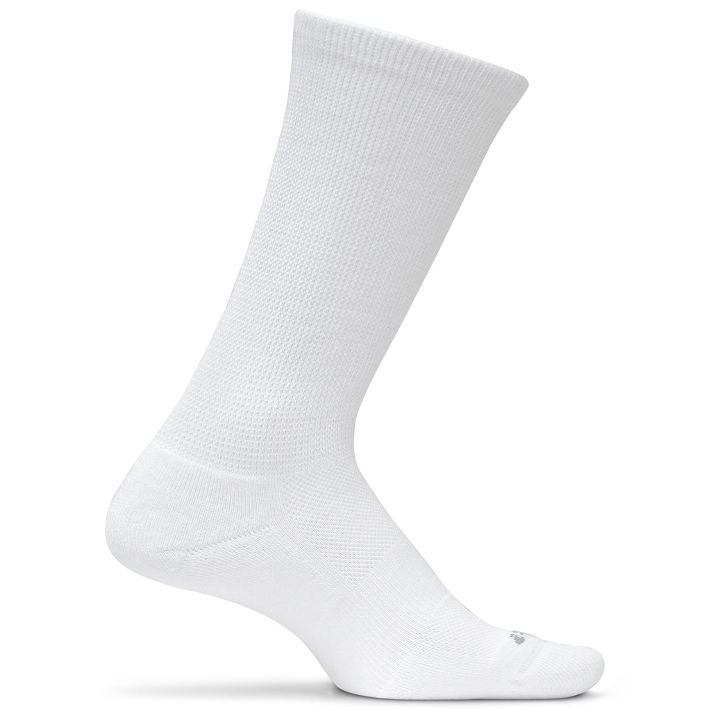 Feetures! Diabetic Active Crew Socks - White