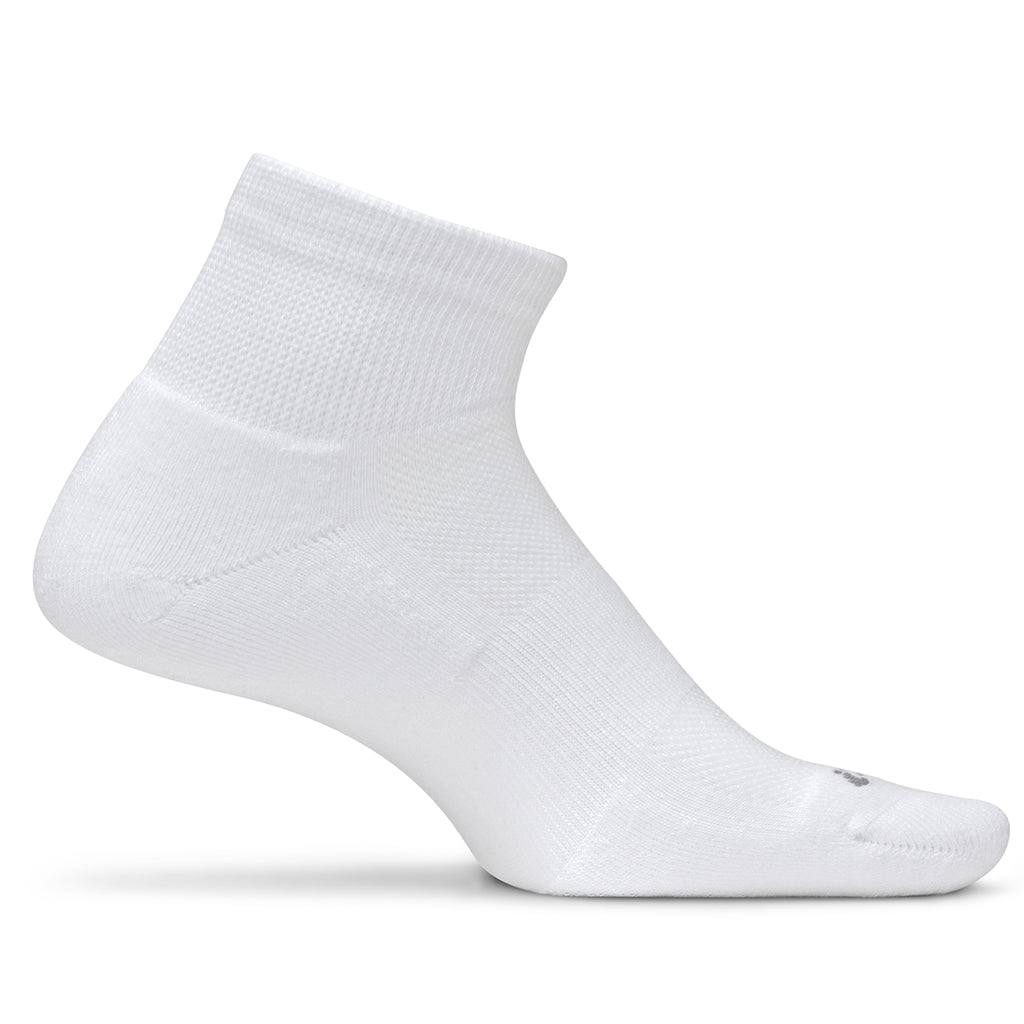 Feetures! Diabetic Active Mini Crew Socks - White